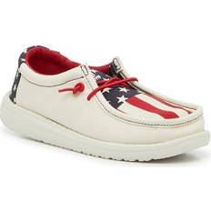 Low Top Shoes Hey Dude Boy's Wally Americana Americana Youth's Shoes Youth Slip-on Loafers Comfortable & Light-Weight