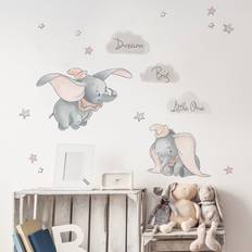 Grey Wall Decor Kid's Room Disney Dumbo Wall Stickers Grey