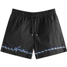 Black Swimming Trunks Amiri Men's Wave Swim Shorts Black