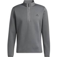 Golf - Men Jumpers Adidas DWR Zip Neck Sweater Grey