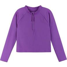 Girls UV Shirts Children's Clothing Andy & Evan Purple Ribbed Half-Zip Raglan Rashguard, 14-16Y Maisonette