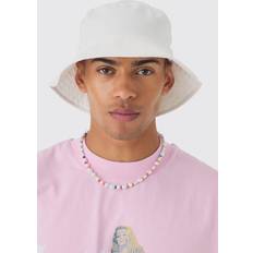 Mies - Valkoinen Hatut boohooMAN Wide Brim Bucket Hat - White