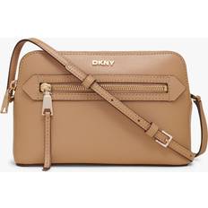 DKNY Byrant Dome Leather Cross Body Bag, Cappuccino