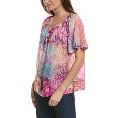 Cashmere Blouses Johnny Was Johnny Was Eseme Cashmere & Silk-Blend Peasant Blouse