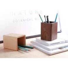 Multifärgade Penn-& Prylställ Shein 1pc Solid Wood Study Stationery Storage Box, Desk Organizer For Office Supplies, Pen Holder