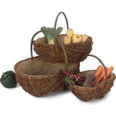 17 Stories 3 Wicker Unpeeled Garden Trug Basket