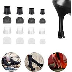 Heel Stoppers Soogree high heel protectors pairs heel repair caps covers & heel stoppers Clear Piece Assortment