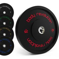 Body Revolution 2" Olympic Bumper Weight Plates Pair 25kg