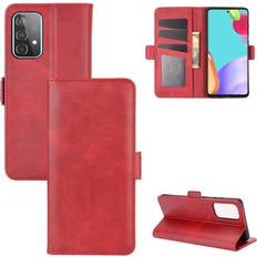 Skalo Samsung A52/A52s Premium Wallet Flip Cover Rød