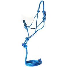 Blue Horse Halters Aime Basic Braided Rope Nose Poly Rope Halter Royal Blu