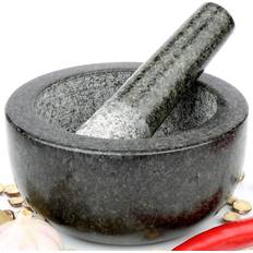 Pestelli e mortai H&S and Set Premium Solid Granite Stone 16cm Pepper Mill