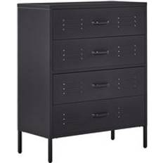 Cómodas Beliani Metal 4 Steel Cabinet Style Chest of Drawer