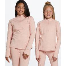 Long Sleeves Knitted Sweaters Children's Clothing DSG Girls' Cold Weather 1/4 Zip Pullover, Medium, Mineral Clay