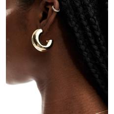 Pieces Chunky Hoop Earrings - Gold