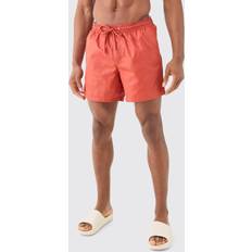 Oranssi Uimahousut boohooMAN Mid Length Matte Swim Short - Orange