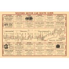 Western motor car route guide 1915 23.00 x 34.20