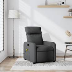 Massagefåtöljer på rea vidaXL Massagefåtölj mörkgrå tyg