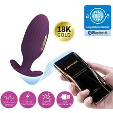 Sexleksaker Pretty Love Jefferson Electroshock Anal Plug Global Remote Control Series Purple lila
