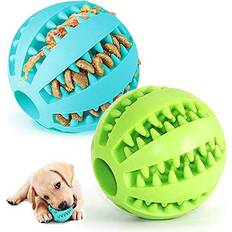 Pets CHUANGOU 2 Pack Rubber Dog Ball Dog Chew Fun Ball