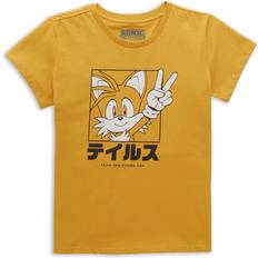 Clothing Sonic The Hedgehog Tails Katakana Women's T-Shirt Mustard Yellow