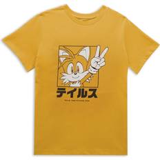 Clothing Sonic The Hedgehog Tails Katakana Men's T-Shirt Mustard Yellow