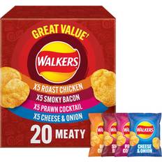 Snacks Walkers Meaty Variety Multipack Crisps Box 25g 20pack