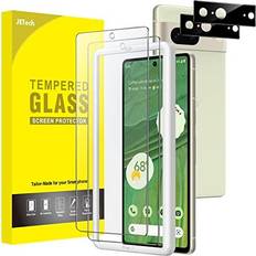JeTech Screen Protector for Google Pixel 7 with Camera Lens Protector, Easy Installation Tool, Tempered Glass Film, Fingerprint ID Compatible, HD Clear