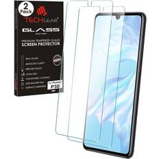 Screen Protectors TechGear [2 Pack] Screen Protector fits Huawei P30, GLASS Edition Genuine Tempered Glass Screen Protector Guard Cover