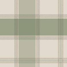 Belgravia Decor Braxton Green Check Wallpaper 396.0 In L X 20.9 In W X 0.03 In D