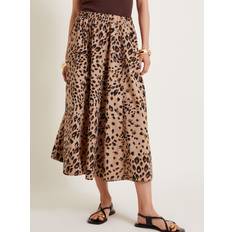 Monsoon Raife Animal Print Skirt, Multi