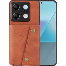 Skalo Xiaomi Redmi Note 13 Pro 5G PU-læder Cover med Pung Brun