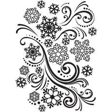 Darice embossing essentials folder 1218-39 snowflake swirl scrapbooking