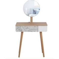 Oak Dressing Tables Homcom 1142677 Brown/White /Black Dressing Table 39x70cm