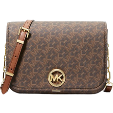 Michael Kors Delancey Medium Empire Signature Logo Messenger Bag - Brown/Luggage