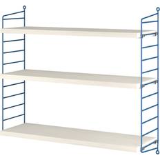 Pines Wall Shelves String 1949-2024 White Oiled Pine/Blue Wall Shelf 60cm