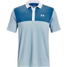 Under Armour Men's Performance 3.0 Colorblock Polo - Blizzard/Cosmic Blue/White