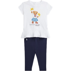 18-24M Sonstige Sets Polo Ralph Lauren Baby Polo Bear Jersey Tee & Legging Set - Spring Navy