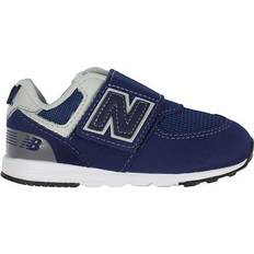 New Balance Blue Trainers New Balance Infant 574 Hook & Loop - Nb Navy with White