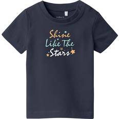 0-1M T-skjorter Name It Dark Sapphire Shine Like The Stars Vacion T-Shirt