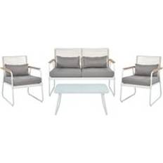 Steel - White Outdoor Lounge Sets Beliani Garden Outdoor Lounge Set