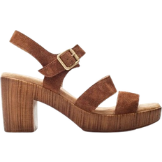 Nubuck Heels & Pumps Moda In Pelle Moniqua - Tan Suede