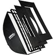 Lighting & Studio Equipment Walimex Pro Studio Softbox 60 x 90 cm, 360° Rotatable, Easy Assembly Thanks to Umbrella Function, Includes Grid, Masks, Bowens Adapter and Transport Bag, Ideal for and Photography