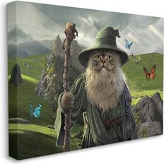 Stupell Fantasy Wizard Scene Green Wall Decor 40x30"