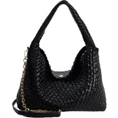 Deliberate Woven Shoulder Bag - Black