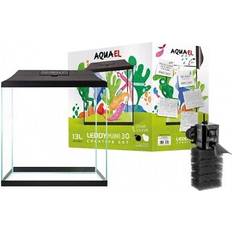 Aquael leddy mini tank starter fish kit creative background