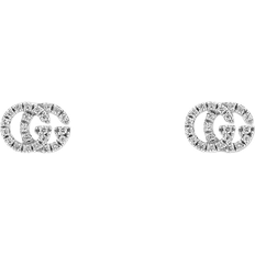 Gucci Running Stud Earrings - White Gold/Diamonds