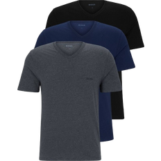 HUGO BOSS Men's Classic V Neck T-shirt 3-pack - Black/Grey/Blue