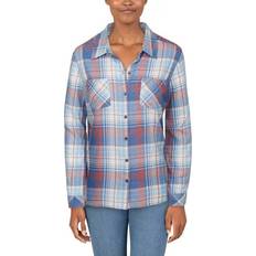 Reflectors Shirts Cabelas Natural Reflections Acid Wash Twill Long-Sleeve Shirt - Coronet Blue Plaid