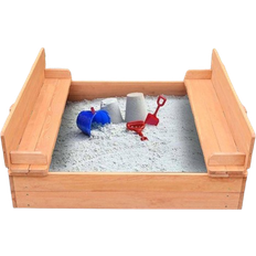 Liberty House Toys Kids Sandpit with Seating and Cover