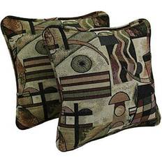 Textiles Blazing Needles 18-Inch Double-corded Patterned Throw Complete Decoration Pillows Green (45.7x45.72cm)
